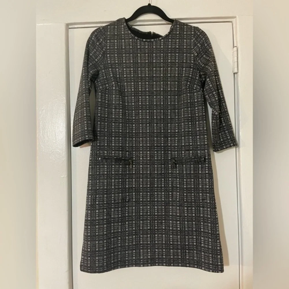 Ann Taylor Grey Plaid‎ Dress Size XS